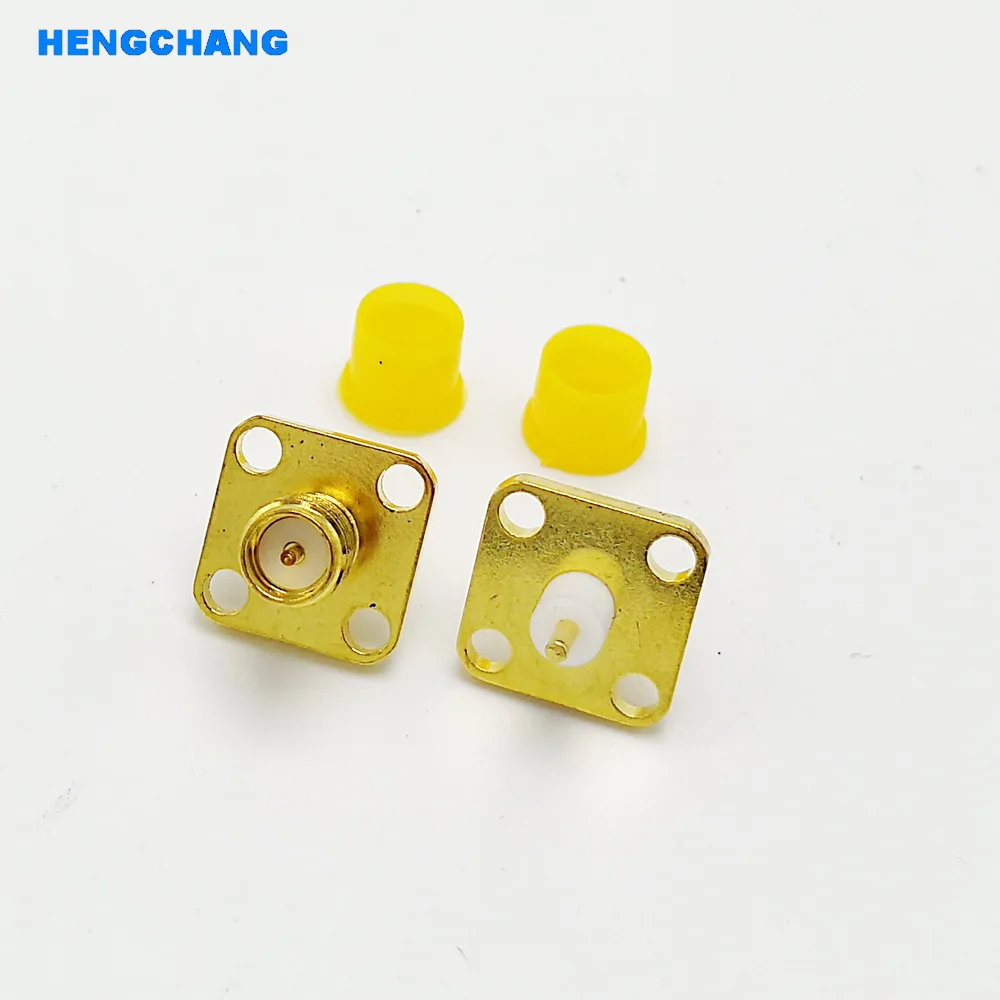 RP-SMA ขั้วต่อ 12.7 มม.หน้าแปลนชุบทอง 10 ชิ้น/ล็อต