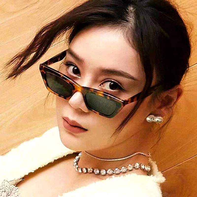 Nette Sexy Retro Cat Eye Sonnenbrille Frauen Marke Designer Kleine Rechteck Weibliche Sonnenbrille Klassische Vintage Oculos De Sol UV400 – Detail 2