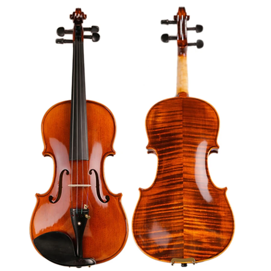 

High-grade Natural Stripes Maple Violin Full Hand-made Alcohol Paint Violino 4/4 3/4 Naturally dried 20 years TONGLING Brand