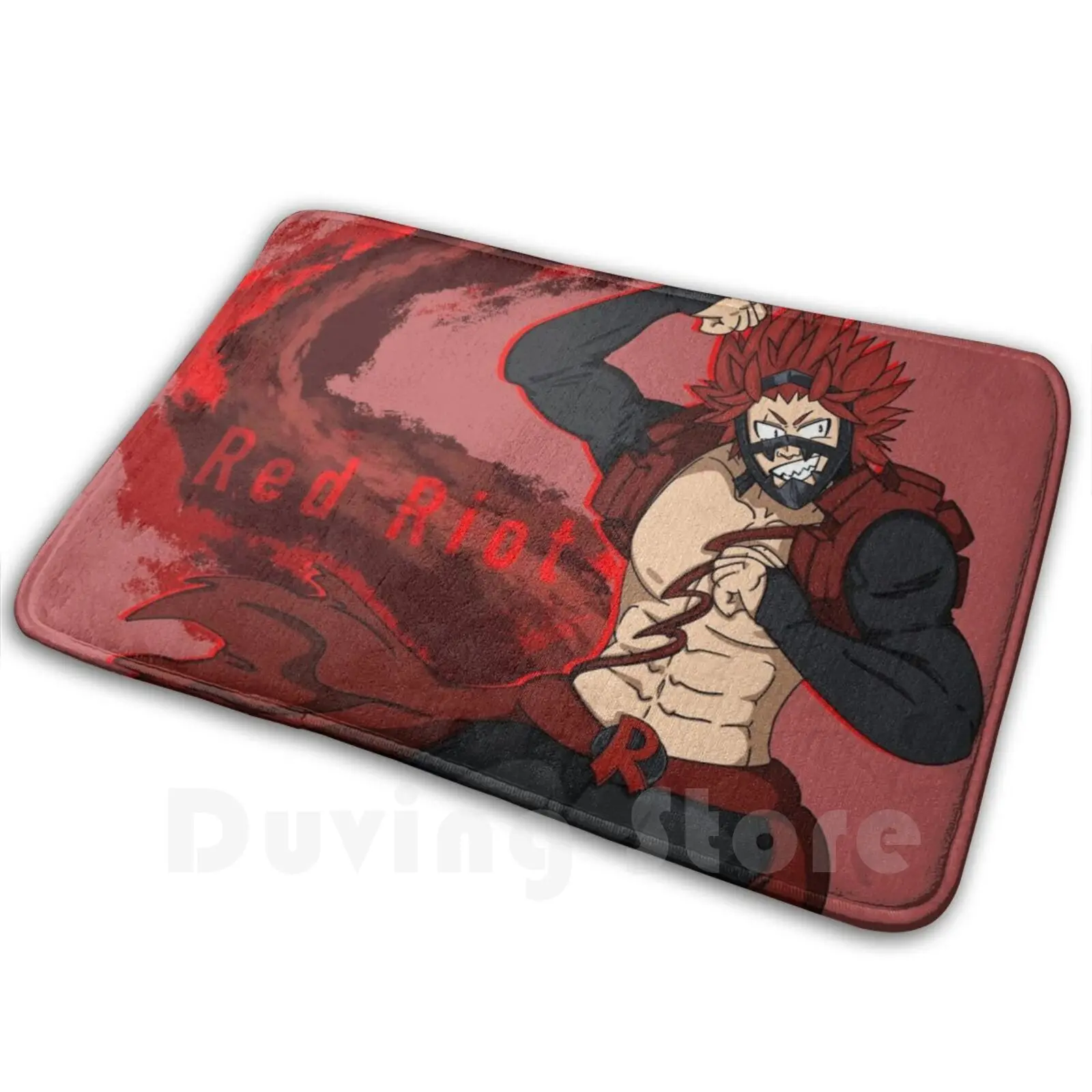 Red Riot Mat Rug Carpet Anti-Slip Floor Mats Bedroom Red Riot Kirishima Kirishima Eijirou Bnha Mha Boku No Hero Academia Hero