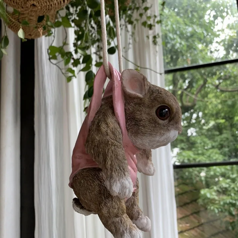 

Hanging Rabbit Pendant for Girl's Bedroom, Creative Cute Items, Home Decoration, Garden Ornaments, Crafts, Birthday Gifts