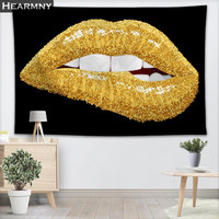 Custom Lips Wall Tapestry Home Decoration Wall Carpet Rectangular Modern Printing Fabric Yoga Mat Blanket Tapestry