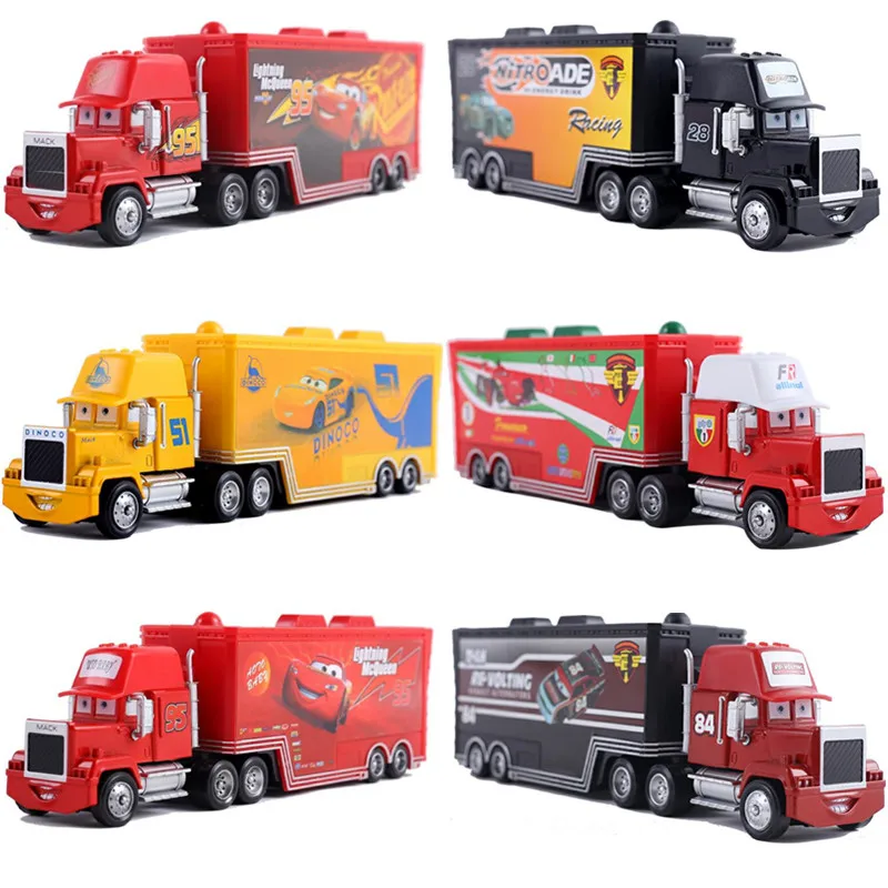 Disney Pixar Cars 2 3 Toy Lightning McQueen Jackson Storm Mack UncleTruck 1:55 Diecast Metal Car Toy For Children Birthday Gifts