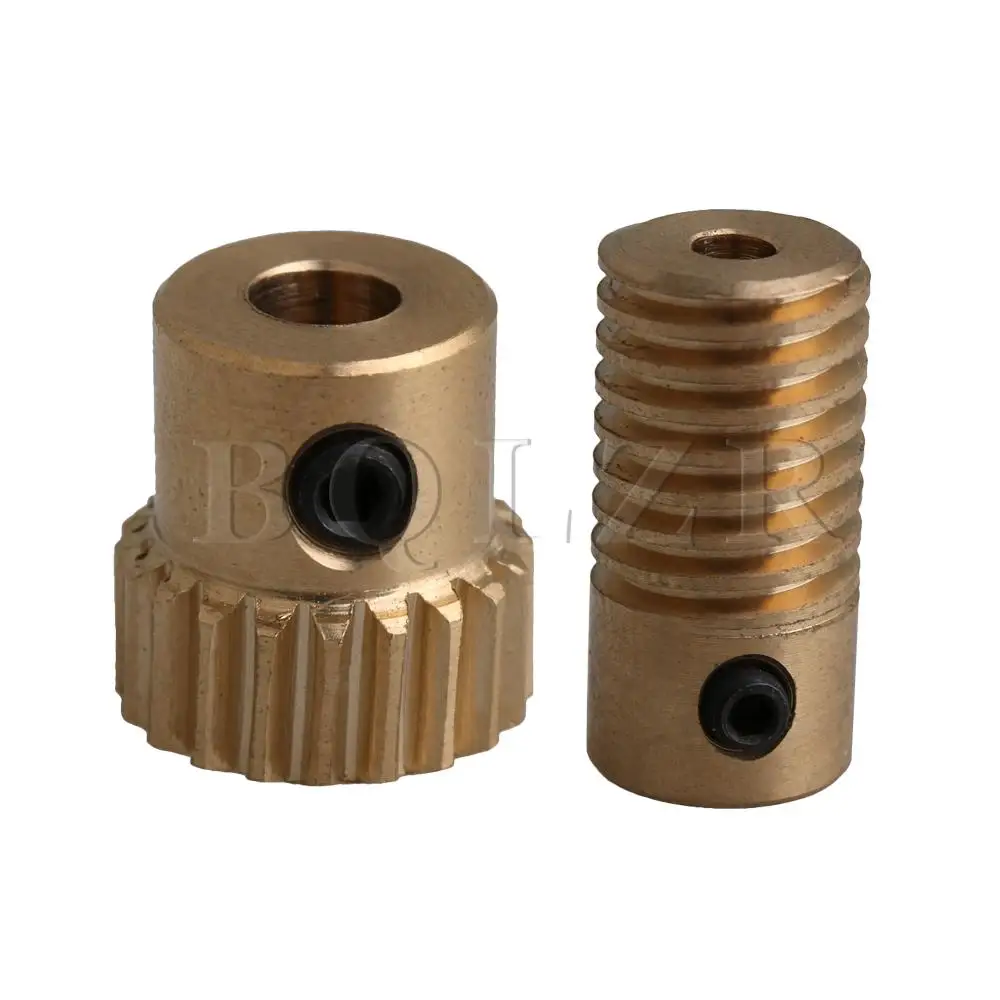 BQLZR 0.5 Modulus Weight Brass Wheel & Gear Shaft with 3mm Bore Set