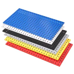 Wall mounted panels Round square hole Board metal pegboard wall rack panel shelf storage organizer with hooks accessories