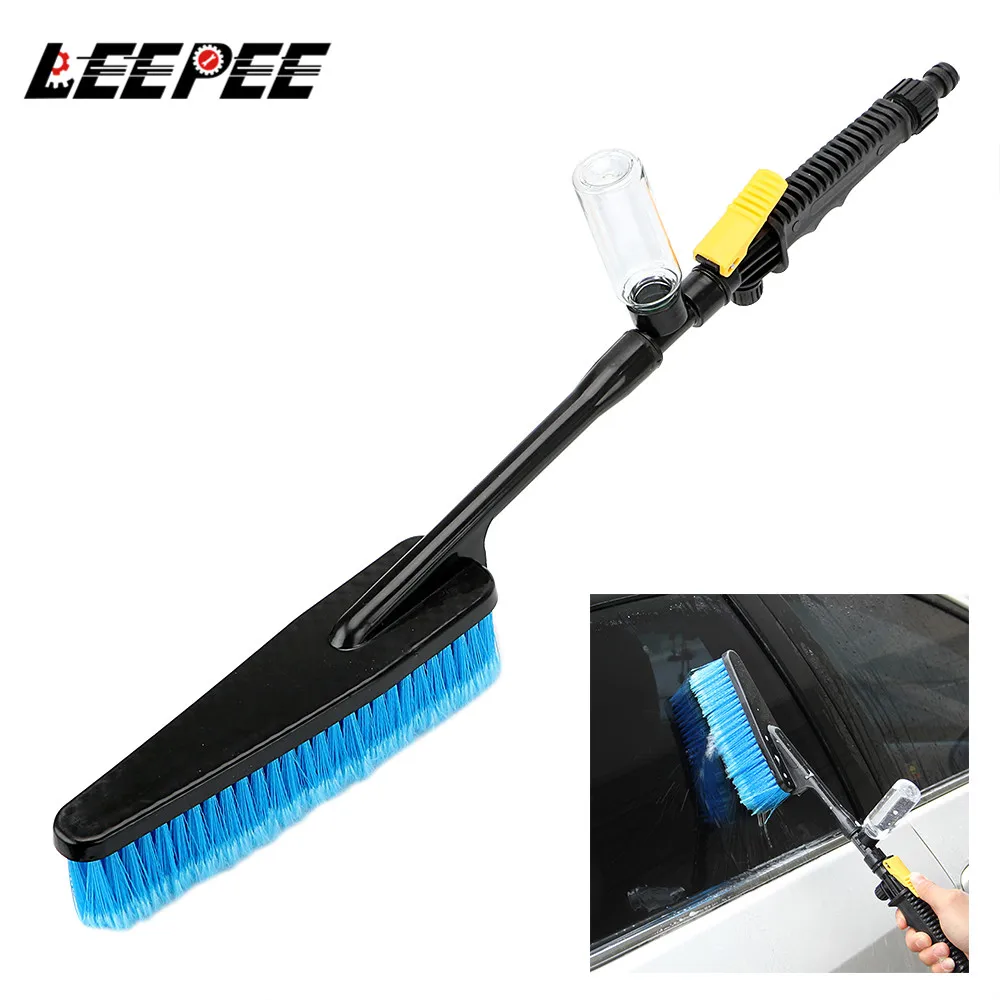 

Car Wash Brush Long Handle Cleaning Tool Watering Switch Foam Washer Cleaner Bottle Auto Window Windshield Care Accessories