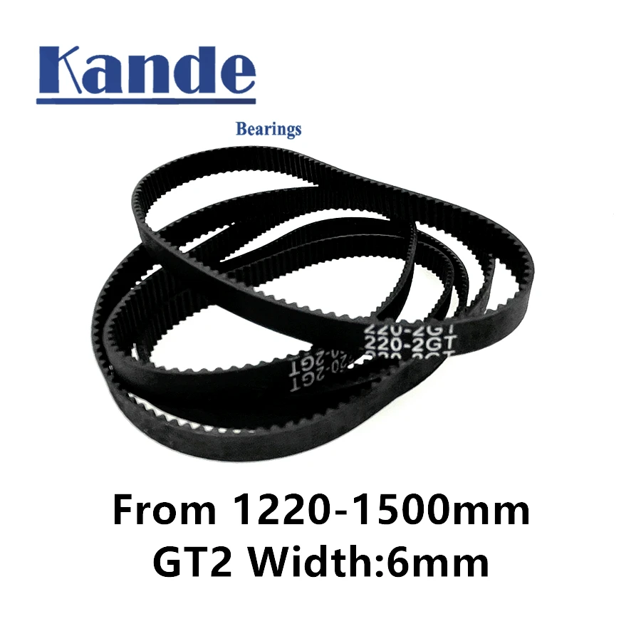 

3D Printer Parts GT2 6mm Closed Loop Rubber Timing Belt 1220 1240 1250 1310 1324 1340 1350 1360 1434 1440 1474 1500 mm 2GT 1pcs