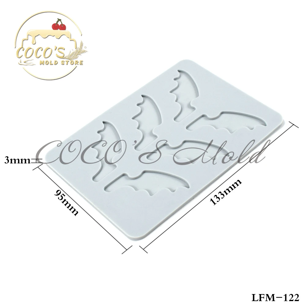 New Arrival Bat Wings Design Cake Lace Mat Impression Cake Border Silicone Mold Fondant Cake Decorating Tools Bakeware