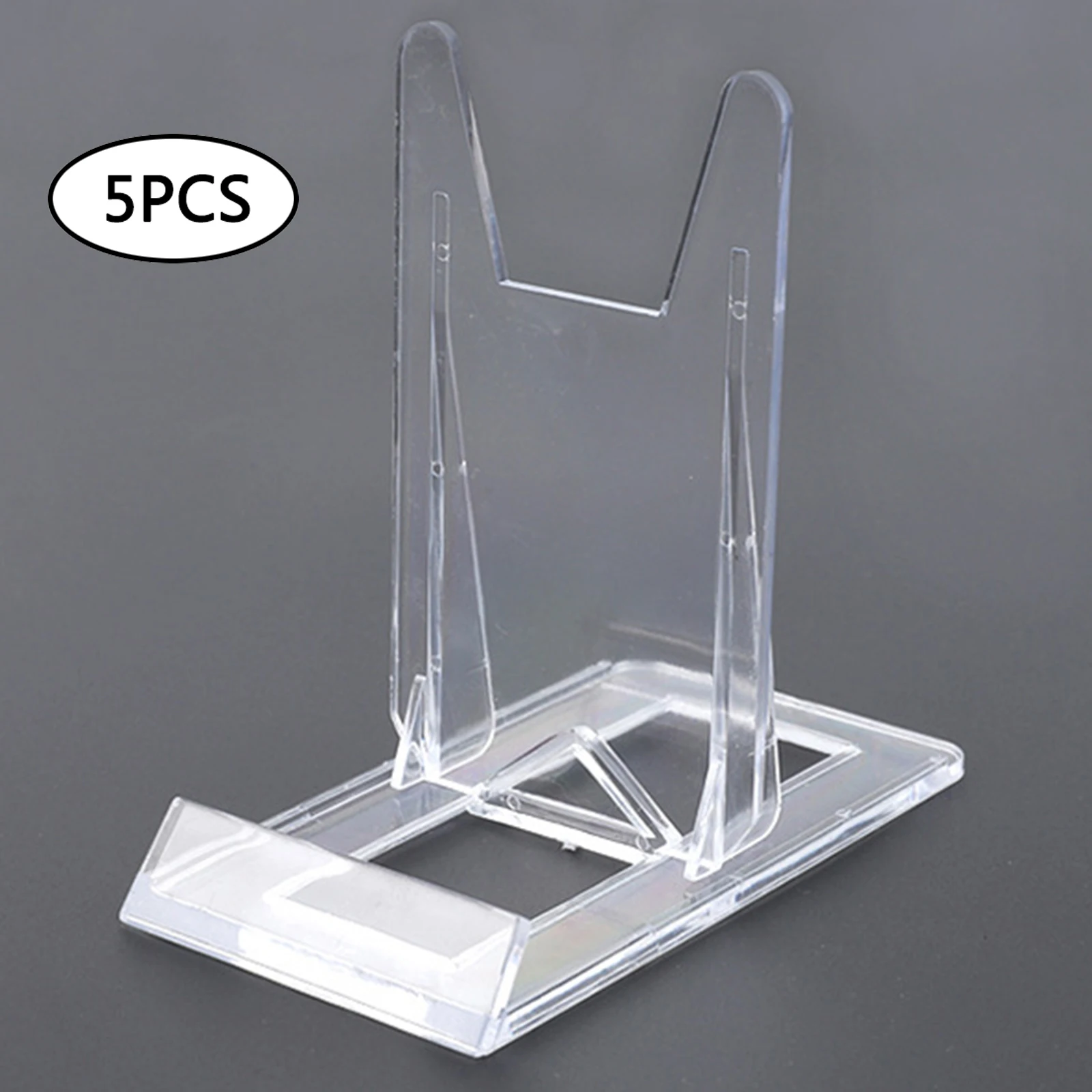 5Pieces Plate Stands Plastic Display Holders Picture Plate Holders Adjustable Display Stands Easel Display Stand