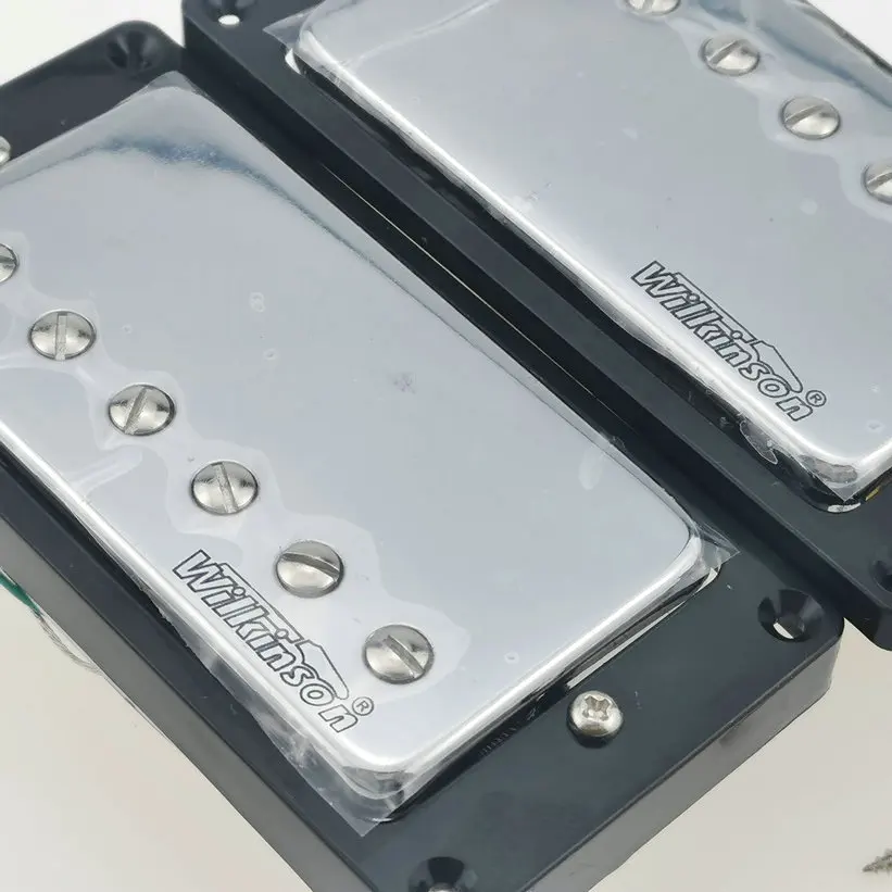 Wilkinson LP Pickups Humbucker Ceramics Electric Guitar Pickups Silver cover 4C Wire