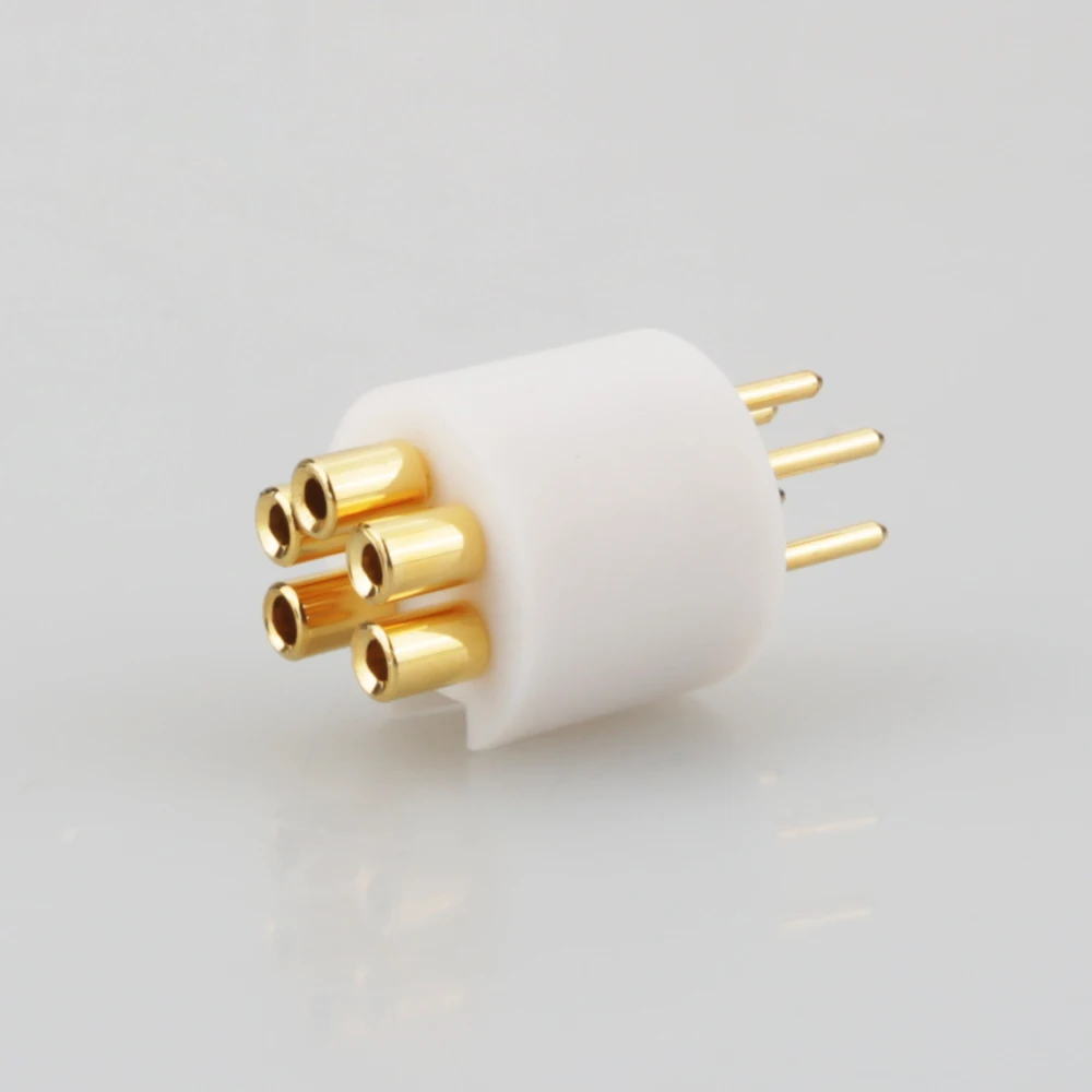 Viborg LP107G النحاس النقي M DIN المكونات المطلية بالذهب ، القرص الدوار Tonearm 5 دبوس موصل DIN ذكر لمشروع REGA LINN ROKSAN GRACE