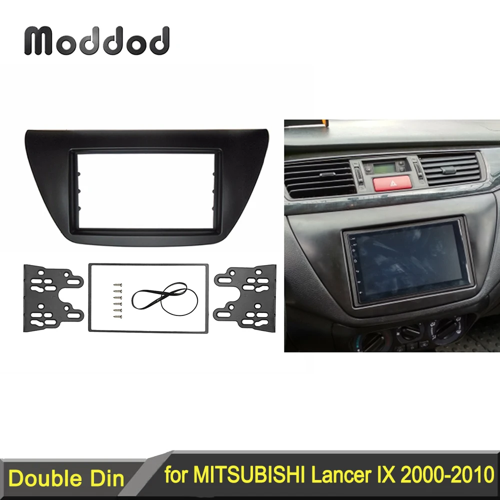 

Radio Fascia for 2006 Mitsubishi Lancer IX Double Din DVD Player Stereo Panel Trim Installation Kit Plate Frame