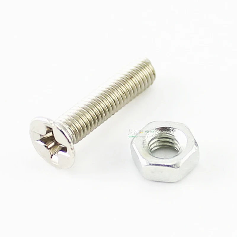 AVSSZ 10 par Audio wideo 86 paneli szafkowych moduł typu D okrągłe płaskie metalowe śruby i nakrętki 3mm O.D 12 14mm długość