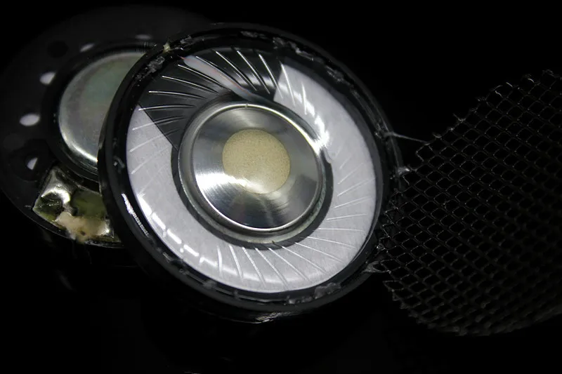 ชุด32ohm ลำโพง HiFi 40มม. สำหรับครอบหูหูฟังแบบหมวกกันน็อค DIY แผ่นฟิล์มแหวนชุบเงินพร้อมฝาครอบตาข่าย