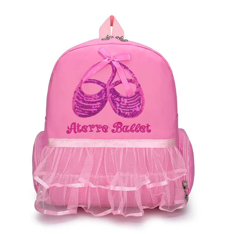 

School Dance Shoe Bag Girl Ballet Dance Bag for Girls Dancing Ballet Bags For Children Ballerina Backpack Kid Embroidered Pink