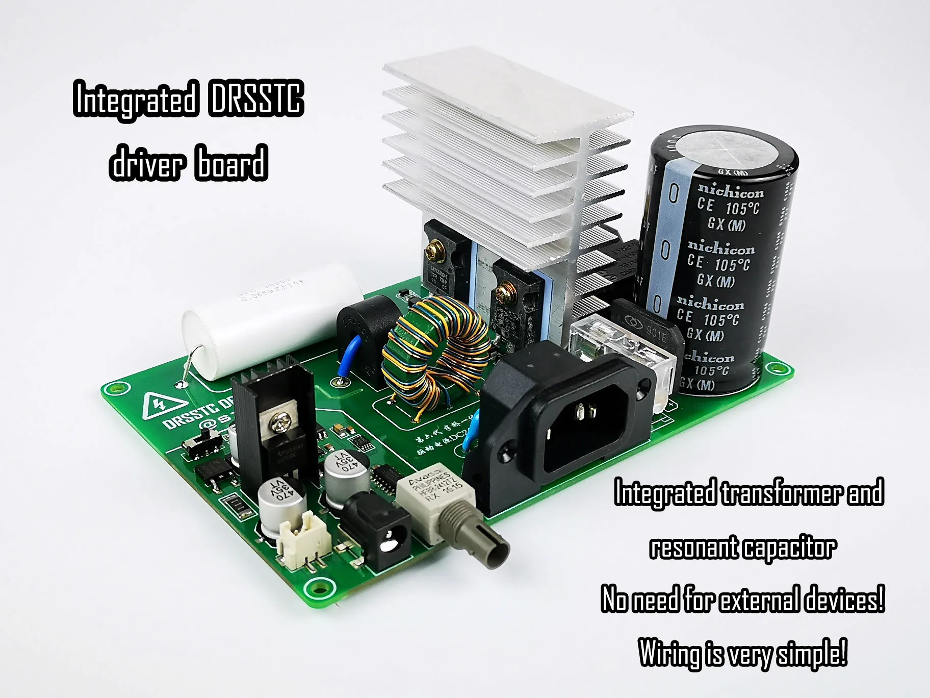 

Integrated DRSSTC Driver Board Half Bridge DRSSTC Music Tesla Coil Core Driver Module