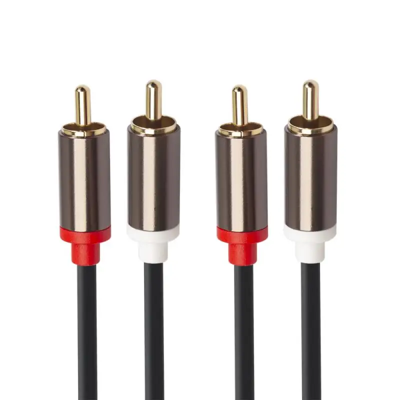 New 2RCA To 2 RCA Male To Male Audio Cable Gold-Plated RCA Audio Cable 2m 3m 5m For Home Theater DVD TV Amplifier CD Soundbox