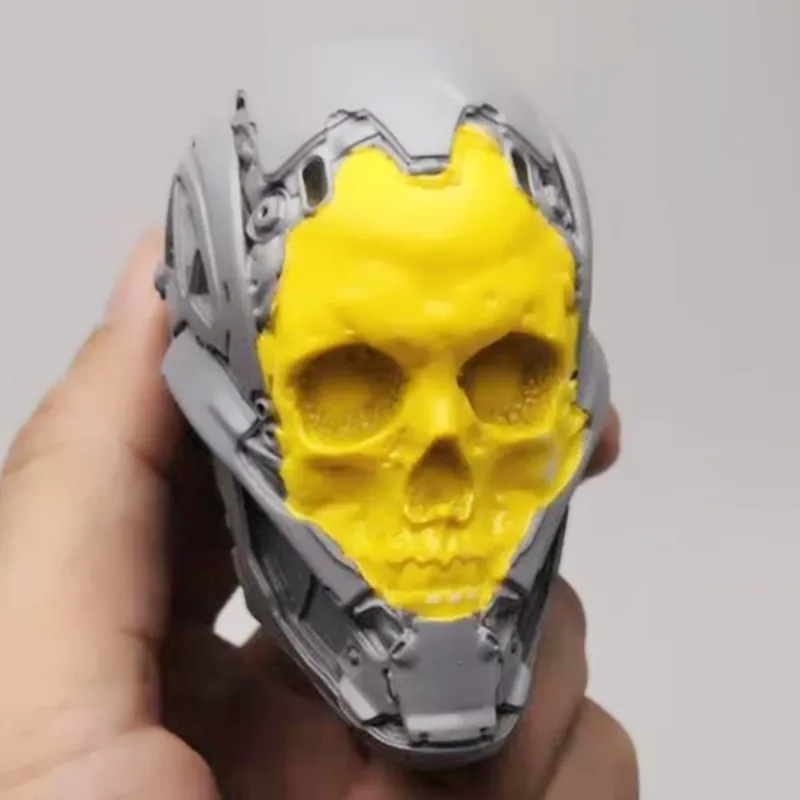 Silicone mold mechanical skull head is suitable for producing candle resin plaster kitchen baking sugar chocolate cake tool