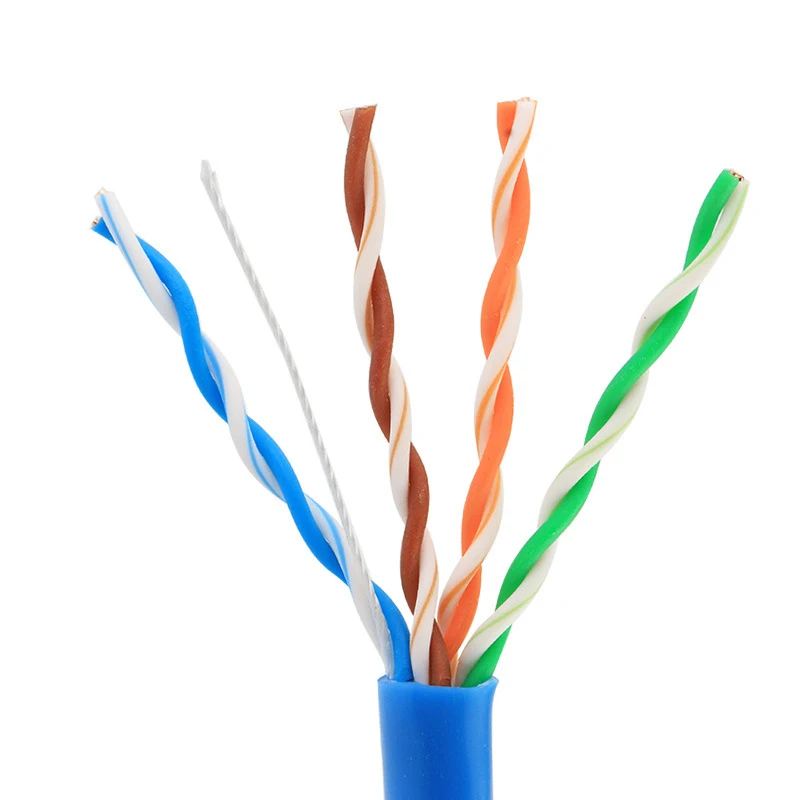 Cat 5e Network Cable 8-core 0.51-core Oxygen-free Copper Monitoring Cable Computer Network Cable Twisted Pair