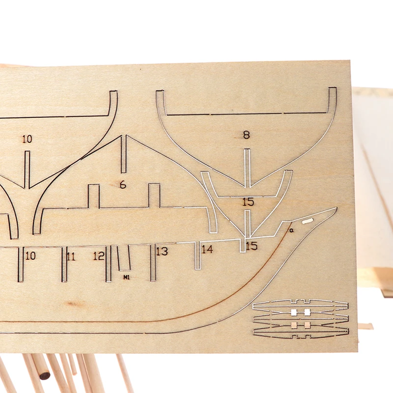 Handgemachte Holz Segelboot Schiff Kits 1:100 skala DIY Modell Spielzeug Hause Dekoration Boot Geschenk Spielzeug Holz Schiffe Modell Montage Spielzeug – Detail 6