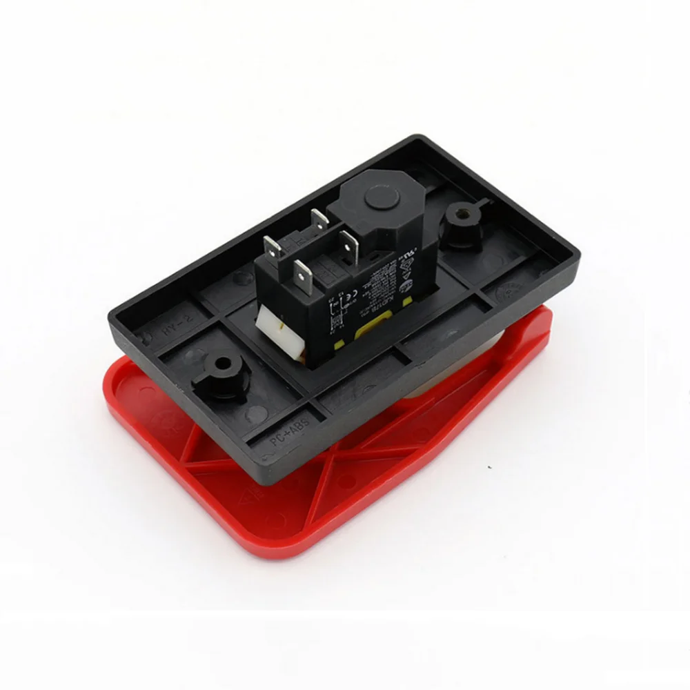 Off-On Red Cover Emergency Stop Push Button Switch 16A Power-Off/Undervoltage Protection Electromagnetic Start Switch