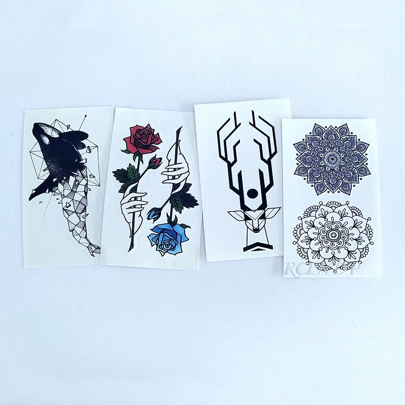 Waterproof Temporary Tattoo Sticker star totem planet moon crown cartoon leon tatto flash tatoo fake tattoos for women men kid