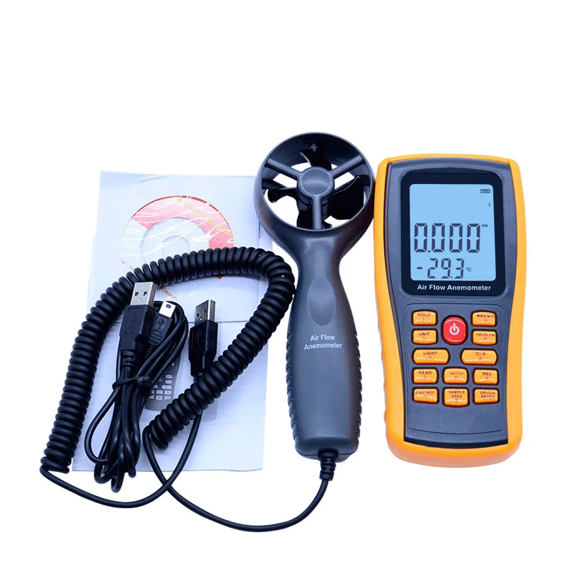 

Digital Handheld Wind Speed Anemometer Wind Flow Speed Meter Air Velocity Temperature Air quantity Measuring GM8902