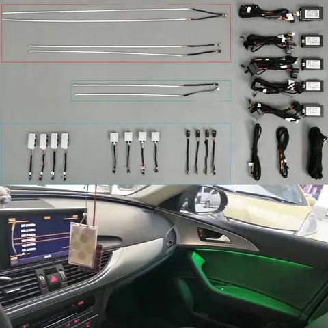 분위기 조명, 아우디 A6 C7 C7 PA A7 2013-2018 MMI 제어 인테리어 LED 앰비언트 라이트, 도어 풋웰 라이트, 오리지널