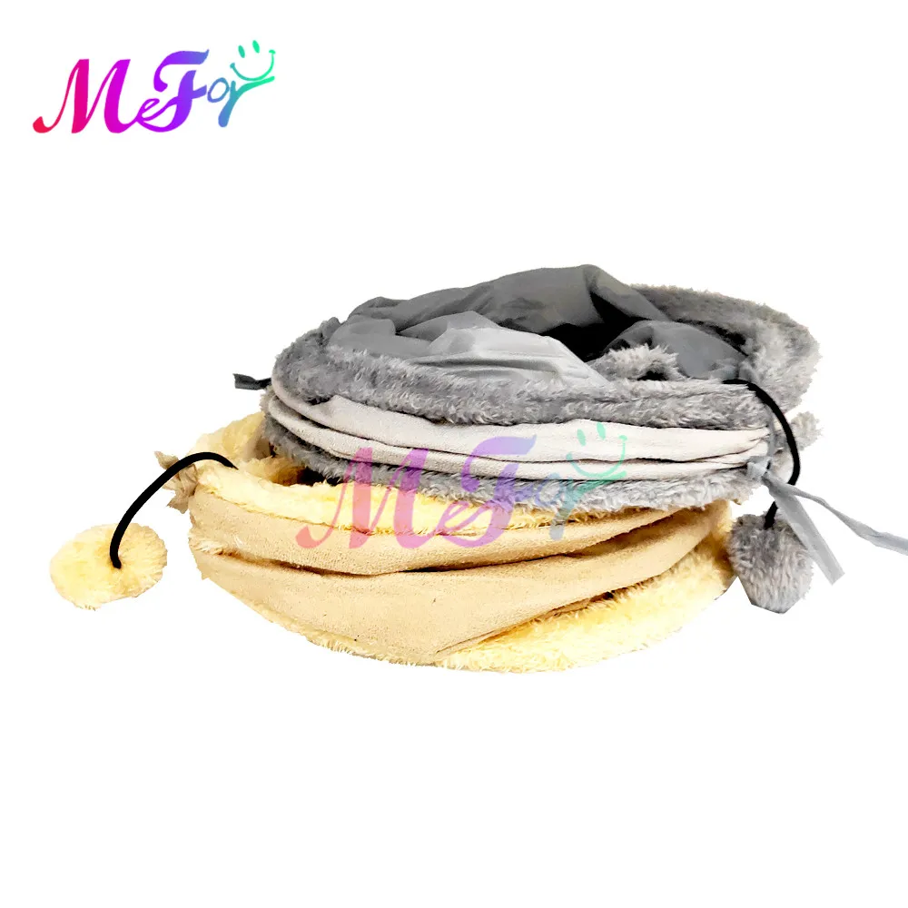 Cat Tunnel Toy Funny Pet 2 fori gioca tubi palle giocattoli pieghevoli per gattini per cuccioli furetti coniglio gioca tubi per Tunnel per cani