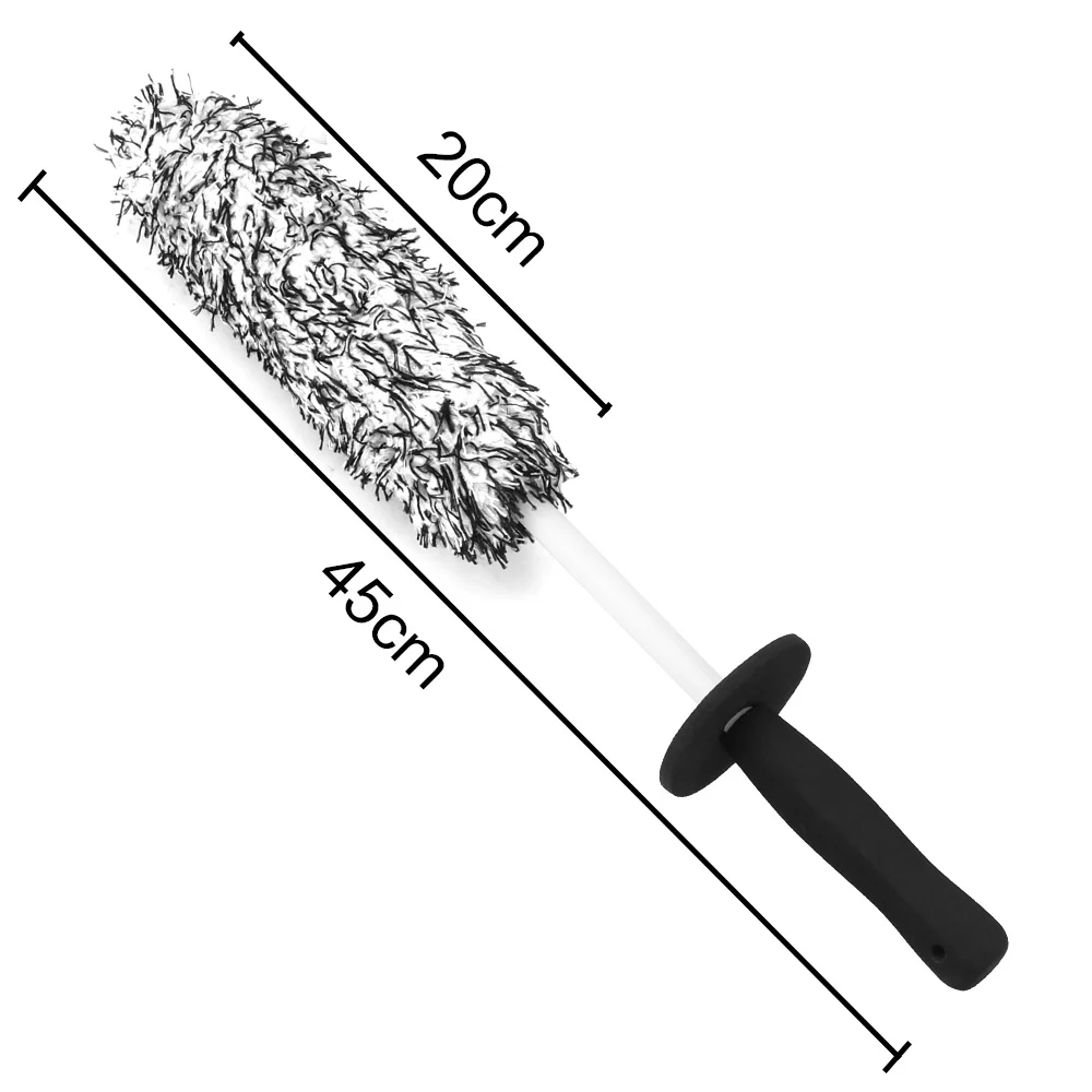 Escova de pneu de roda removedor de poeira alça antiderrapante lavagem de carro universal escova de limpeza de carro