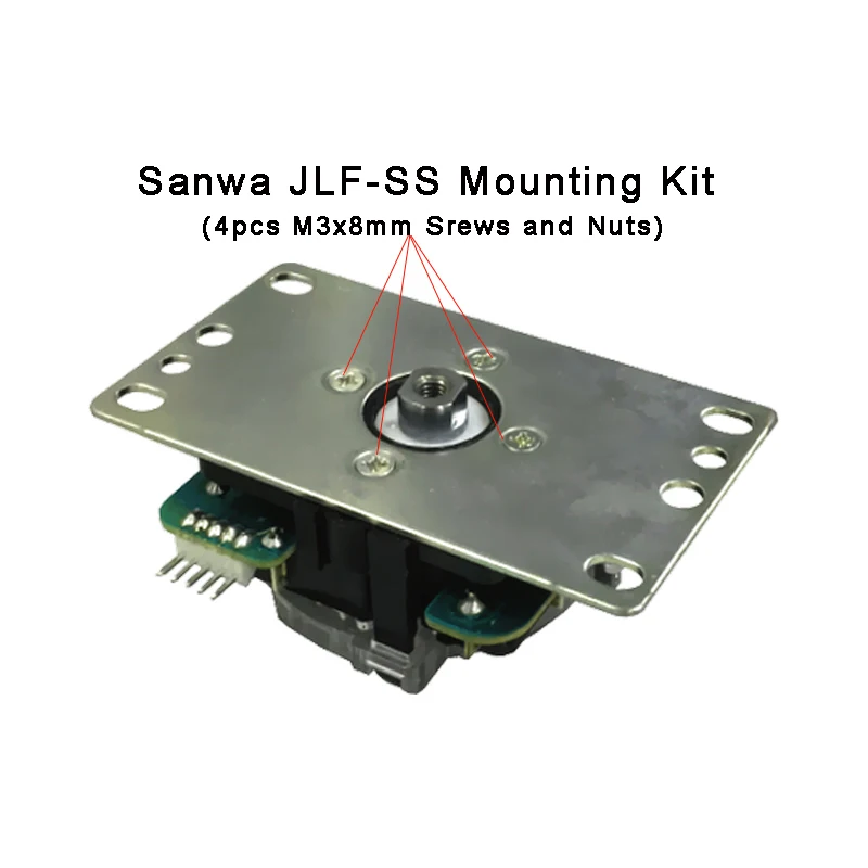 원래 Sanwa JLF-SS 장착 키트 M3x8mm Srews 및 너트 Sanwa JLF-P1Mounting 플레이트에 부착 Sanwa JLF 시리즈 조이스틱