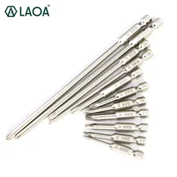 LAOA 2pcs Philips/Slotted Screwdriver Tips with Magnetic S2 Alloy Steel Pneumatic Electric Screwdrivers Drill Bits