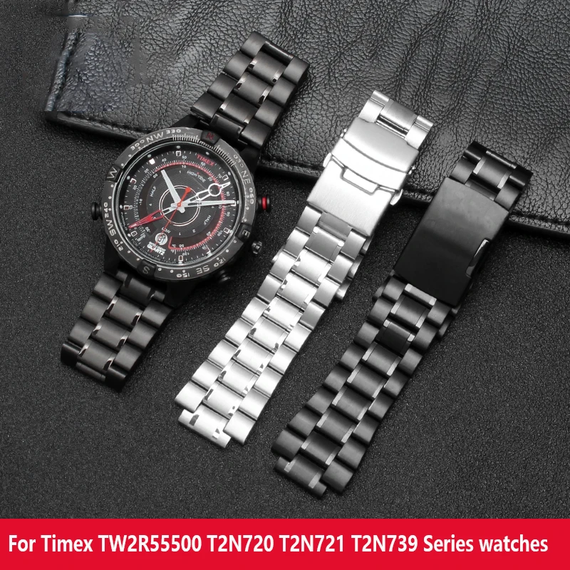 

Ремешок для часов Timex TW2R55500 T2N720 T2N721 T2N739 из нержавеющей стали 24*16 мм