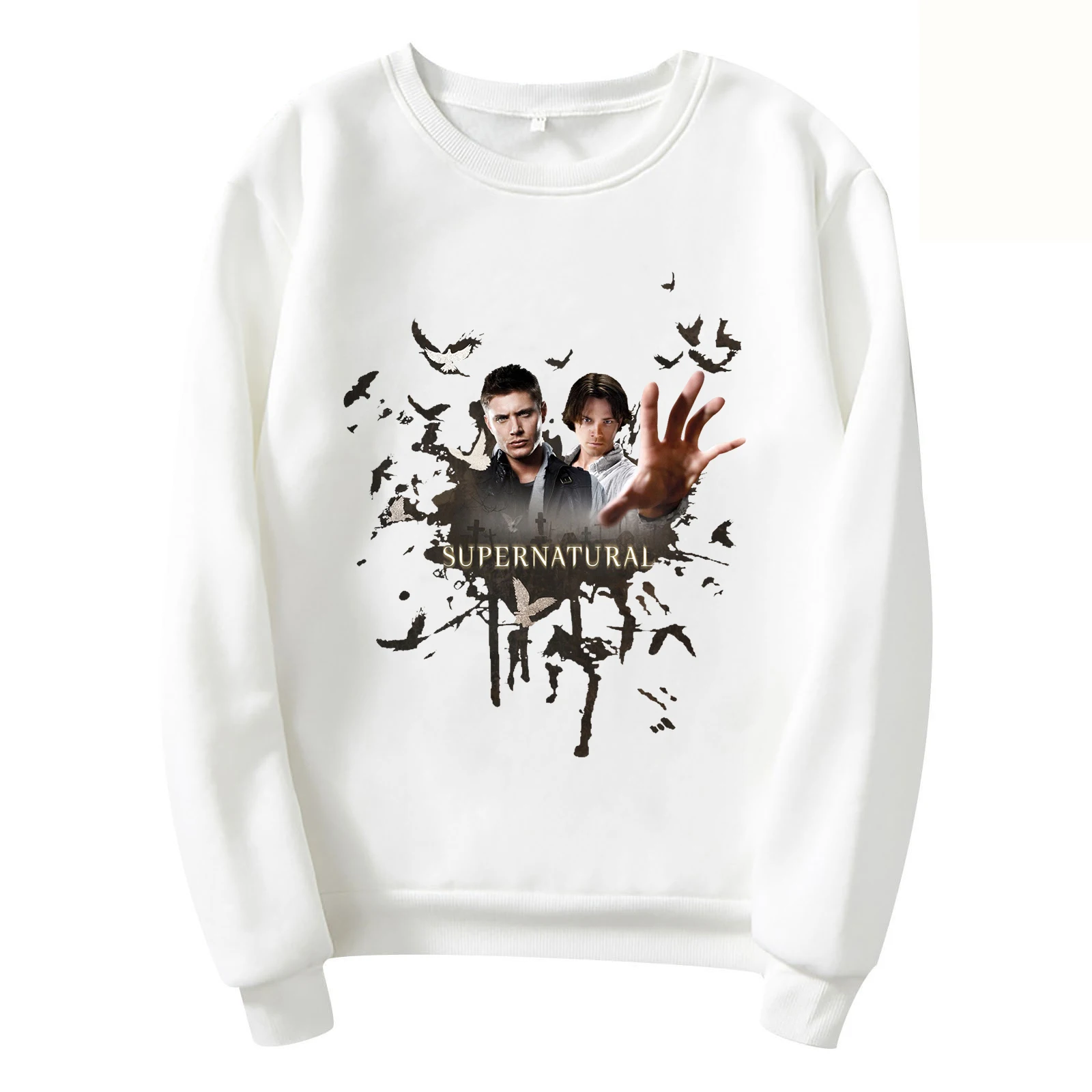 Supernatural Winchester Bros Sam Dean Men Women Sweatshirt Casual Long Sleeve Round Neck Pullovers Autumn Winter Sweatshirt