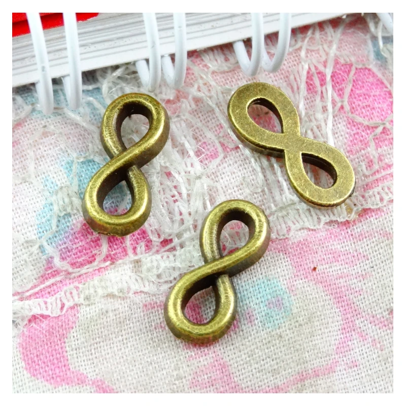 

200pcs 5.5*12.5MM Antique Bronze Plated eight Connector Charms DIY Handmade Jewelry Accessories