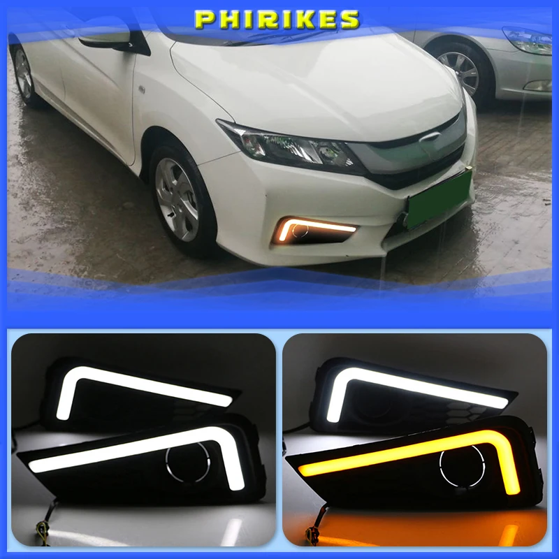 

For Honda City 2015 2016 No-error Daytime Running Light LED DRL Fog Lamp Driving Lamp Car Styling