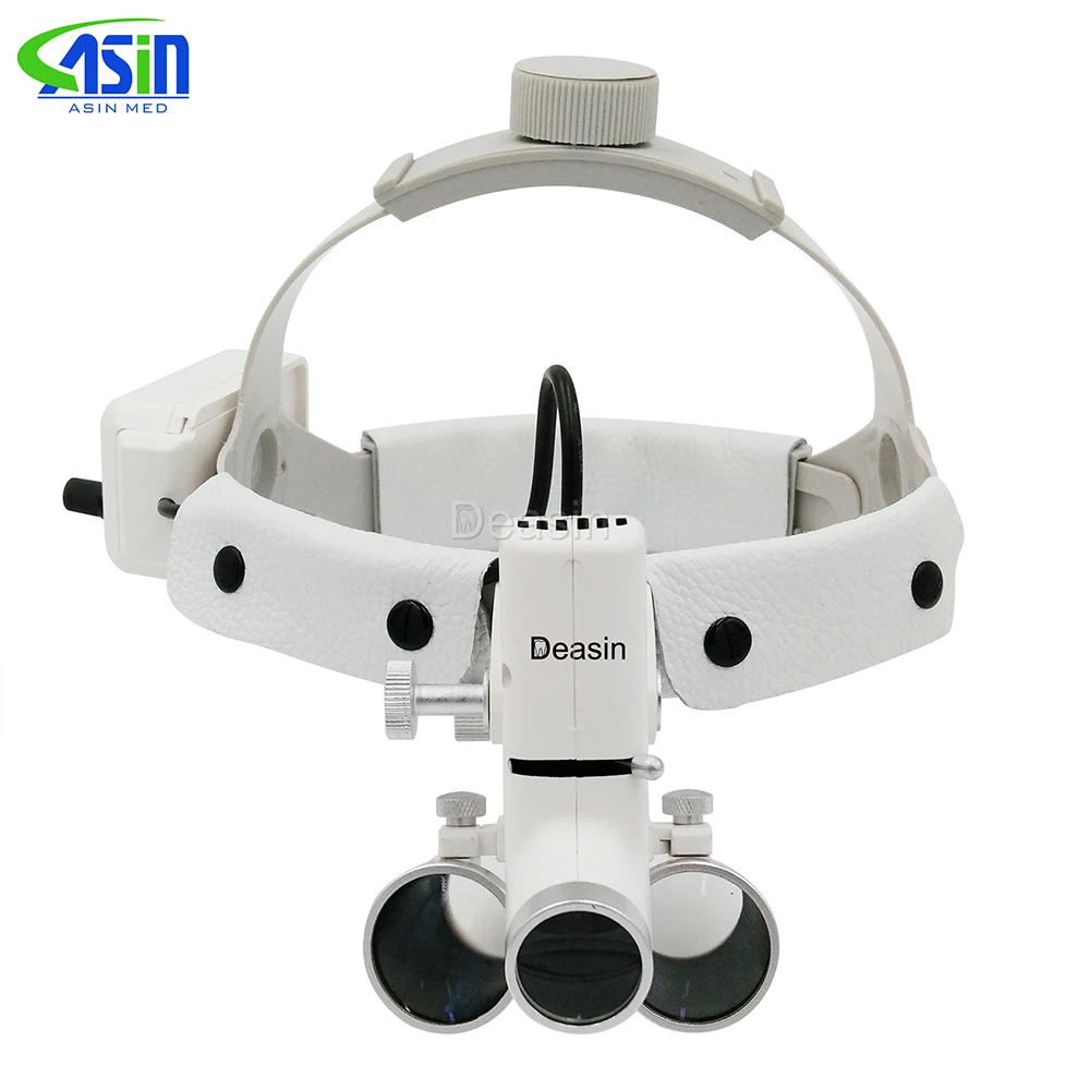 Dental Loupes with Head Light Lamp Head wear surgical loupes with high spot Headlight AC/DC With Loupes