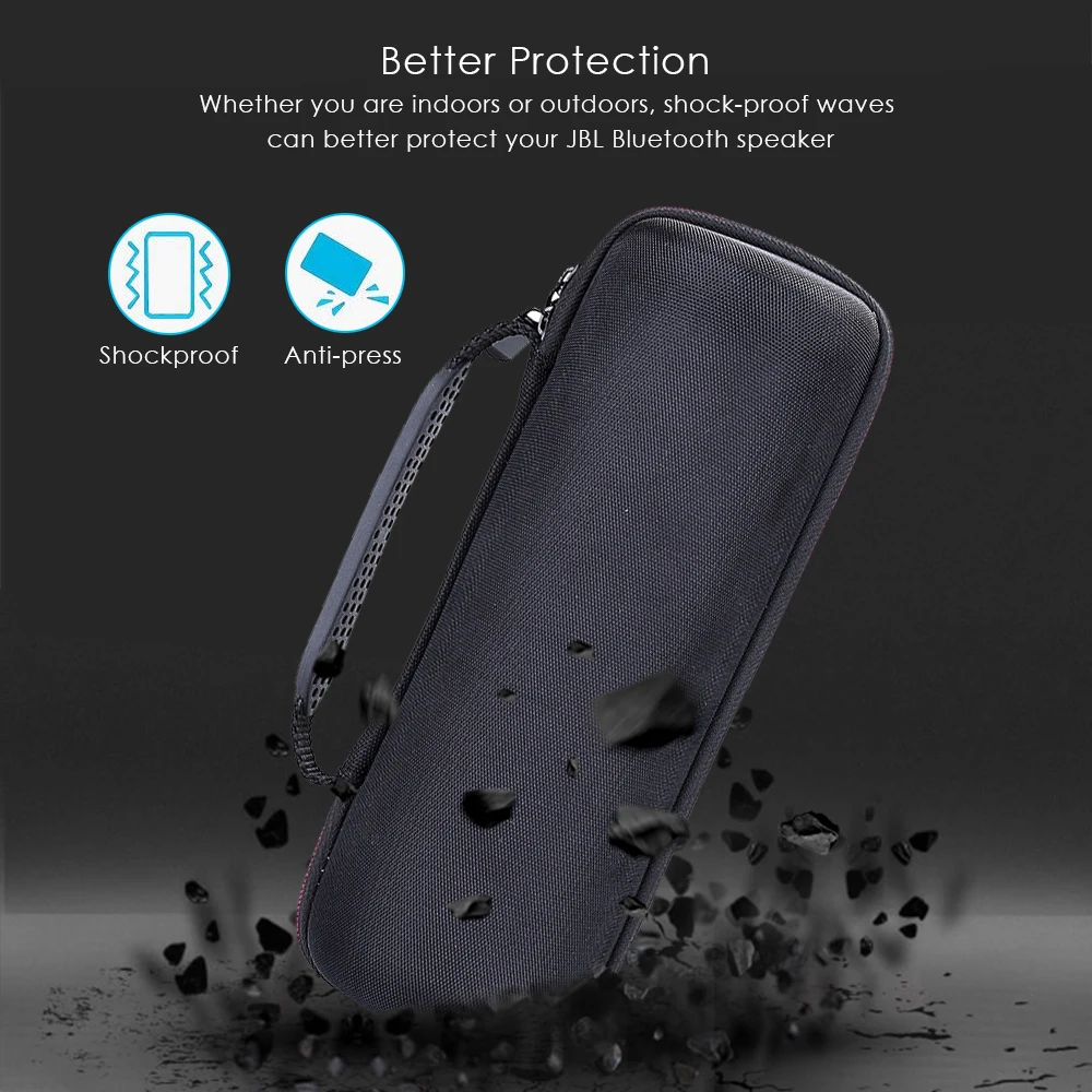 Custodia rigida per custodia in Silicone per colonna da viaggio per JBL Flip 5 Flip5 altoparlante Bluetooth Wireless spazio Extra per spina e cavi