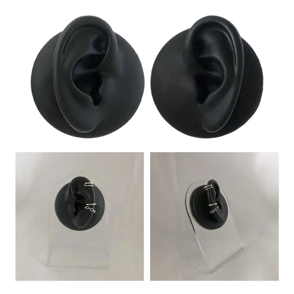 Simulation Ear Model Silicone Hearing Supplies Smooth Flexible Practice Piercings Relaxing Props for Jewelry Display Ear Massage image 5