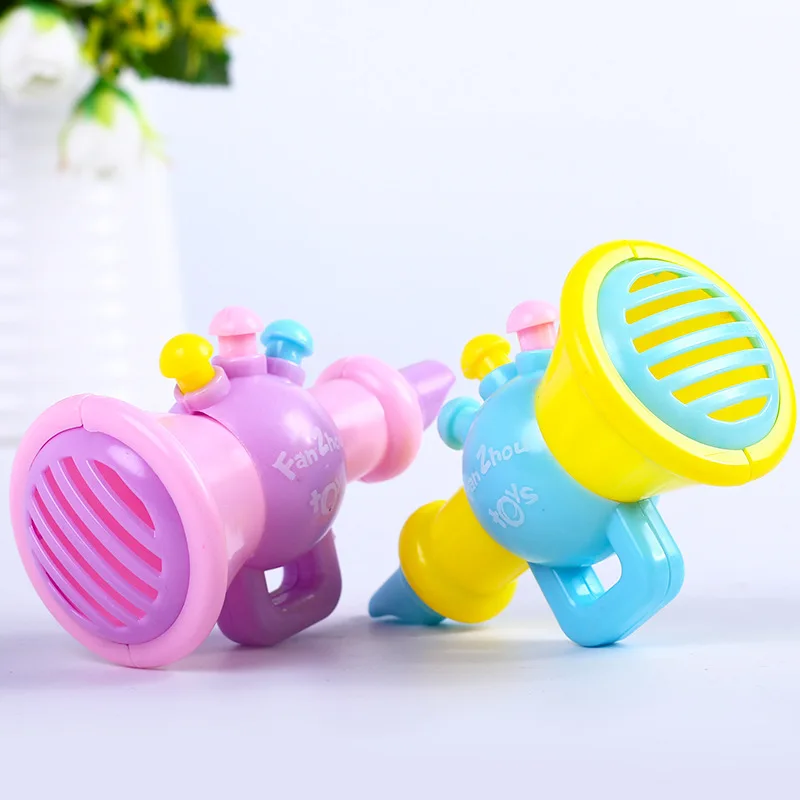 Creative ABS Blowable Baby Small Speakers Infant Playing Type Musical Instrument Toys Cartoon Trumpet Children Entertainment Toy