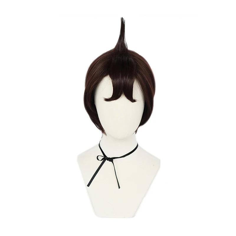 

Anime Danganronpa Hifumi Yamada Short Wig Cosplay Costume Dangan Ronpa Heat Resistant Synthetic Hair Men Wigs + Wig Cap