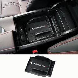 1pcs ABS Black Armrest Storage Box Central Tray Moulding For Lexus RX350 RX450H 2016-2020 Car Accessories