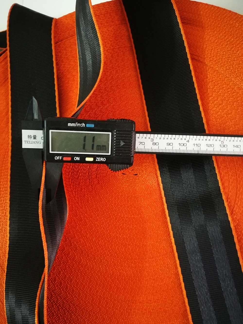 XIMOOR 4M-36M Black-orange Car Seat Belt Webbing Universal Car Personalized Modification Seat Belt Webbing Car Accessories