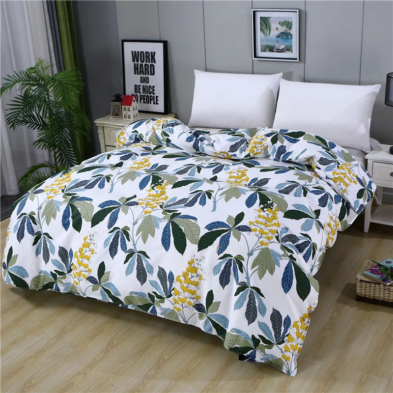 1 piece of pure natural high-density cotton reactive printing fabric high-quality duvet cover with zipper customizable size