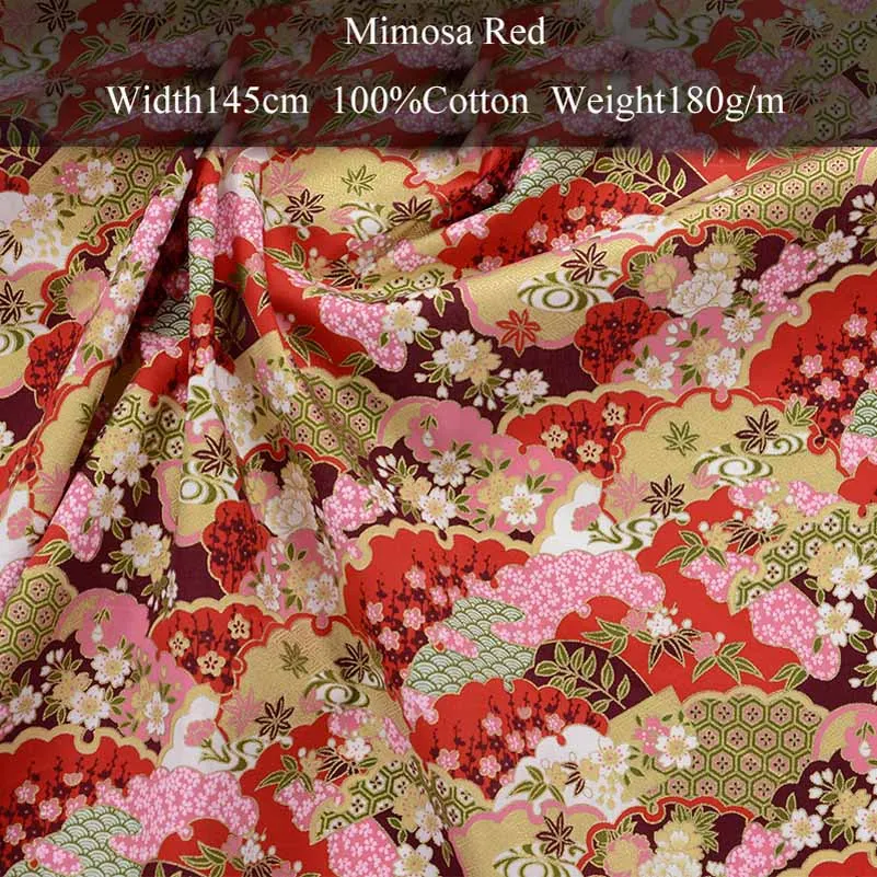 Japanse stijl bronzing kimono Dragonfly Wave bedrukte katoenen quiltbekleding stof voor het naaien van patchwork