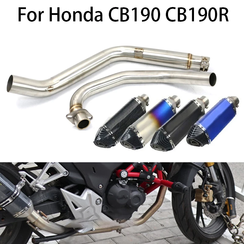 

Motorcycle Exhaust Tailpipe Front Pipe Muffler Middle Link Connect Pipe For Honda CB190 CB190R CB 190R CBF190R F190 Connector