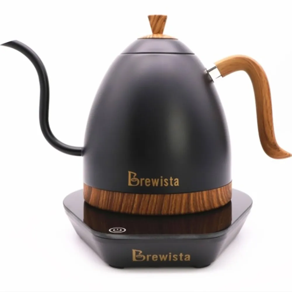 Brewista 304 Stainless Steel Gooseneck Flap Coffee Pot Fine Matter Brewing Tea Kettle 220V Digital Display Kettle with Screen