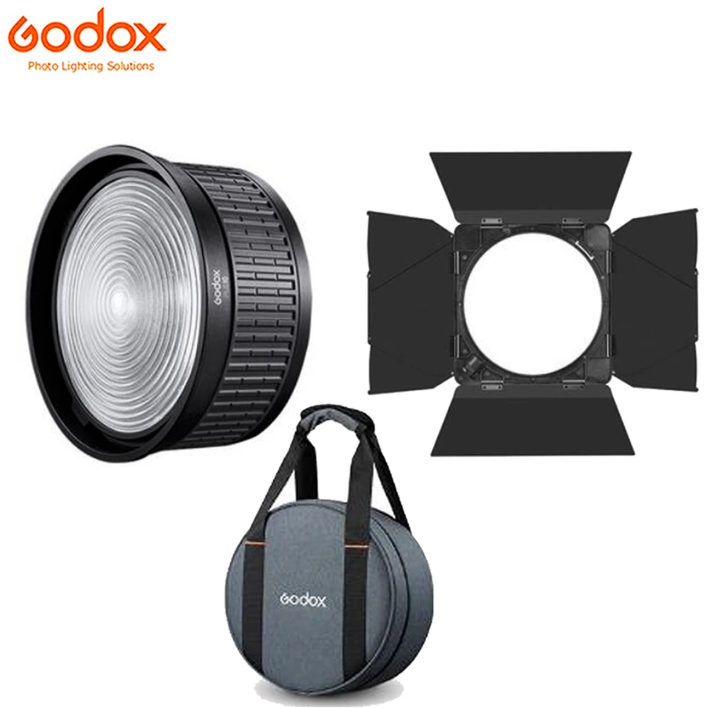 

Godox FLS8 FLS10 Fresnel Lens LB-01 LB-02 Barndoor for Godox SL150II SL200II VL150 VL300 Bowens Mount Led Video Light