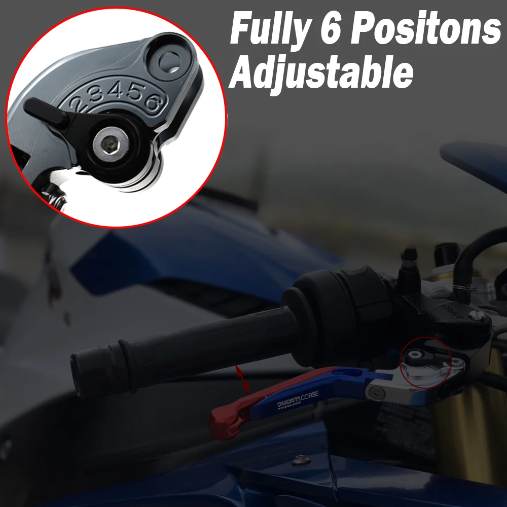 For DUCATI Monster S4/S4R/900/1000 Multistrada Motorcycle Accessories CNC Adjustable Extendable Foldable Brake Clutch Levers