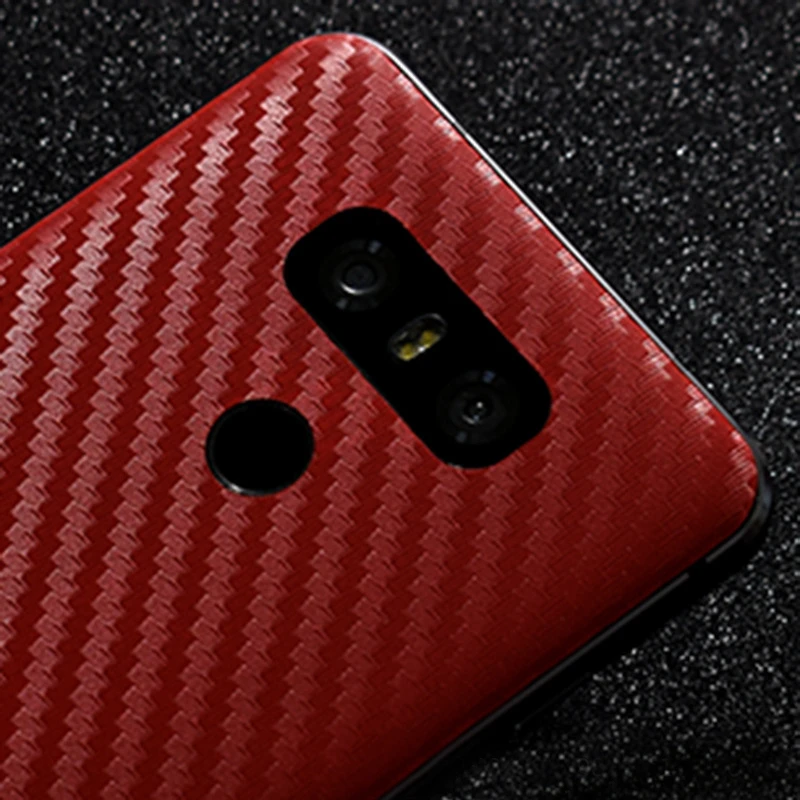3D Carbon Fiber Skins Film Wrap Skin Phone Back Paste Sticker For LG G8 ThinQ V30 V35 V40 V50 ThinQ G6 G7 Q Stylus+ Film Sticker